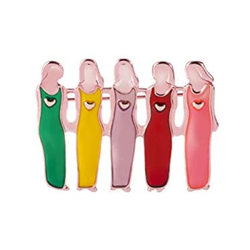 Enamel Five Sisters 5 Best Friends Brooch Pins BFF Brooch Sister Brooch Rose Gold
Enamel Five Sisters 5 Best Friends Brooch Pins BFF Brooch Sister Brooch Rose Gold