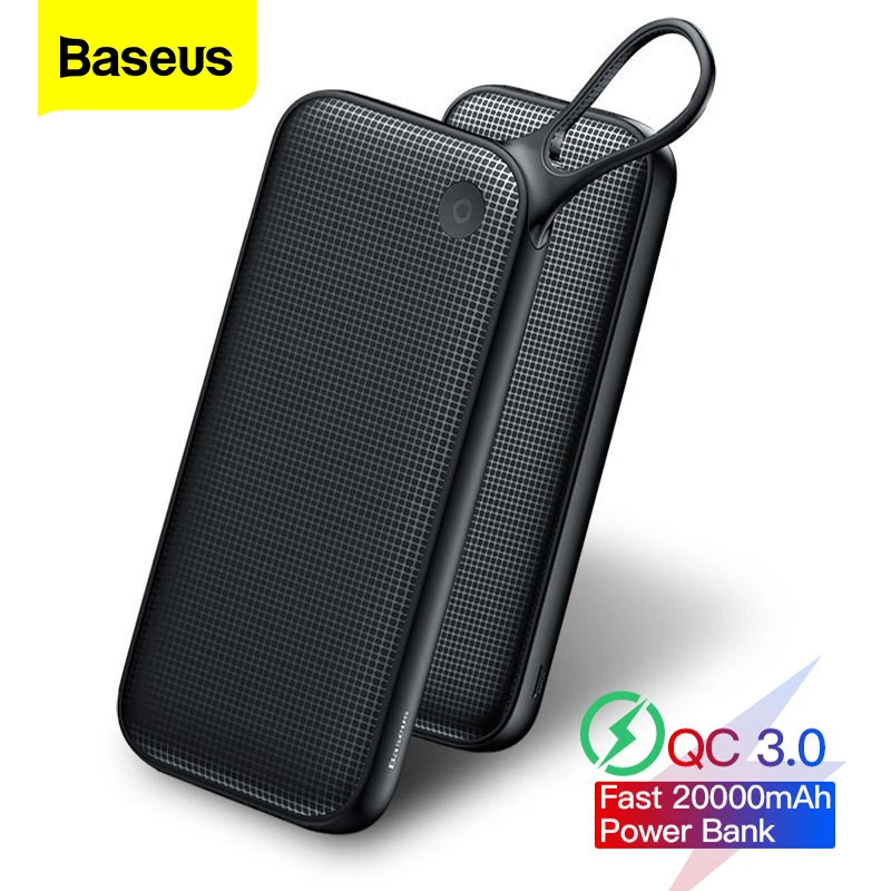 Baseus 20000 мАч Quick Charge 3 0 Power Bank для Xiaomi Mi USB C PD быстрое портативное Внешнее зарядное