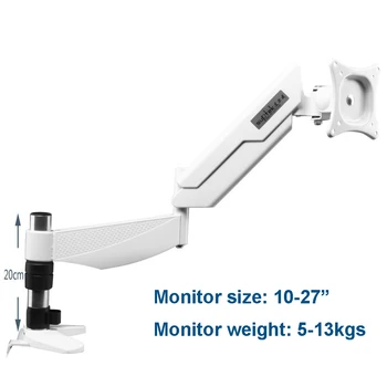 10-27" Full Rotation Desktop Monitor Holder Gas Spring Arm TV Mount Free Lifting Bracket Loading 5-13kgs MD2021C
10-27" Full Rotation Desktop Monitor Holder Gas Spring Arm TV Mount Free Lifting Bracket Loading 5-13kgs MD2021C