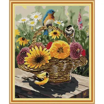 Joy Sunday Cross Stitc Bird and Flower Basket Pattern Needlework 11&14CT DIY Set Handmade Gift and Home Decor Embroidery Kit
Joy Sunday Cross Stitc Bird and Flower Basket Pattern Needlework 11&14CT DIY Set Handmade Gift and Home Decor Embroidery Kit