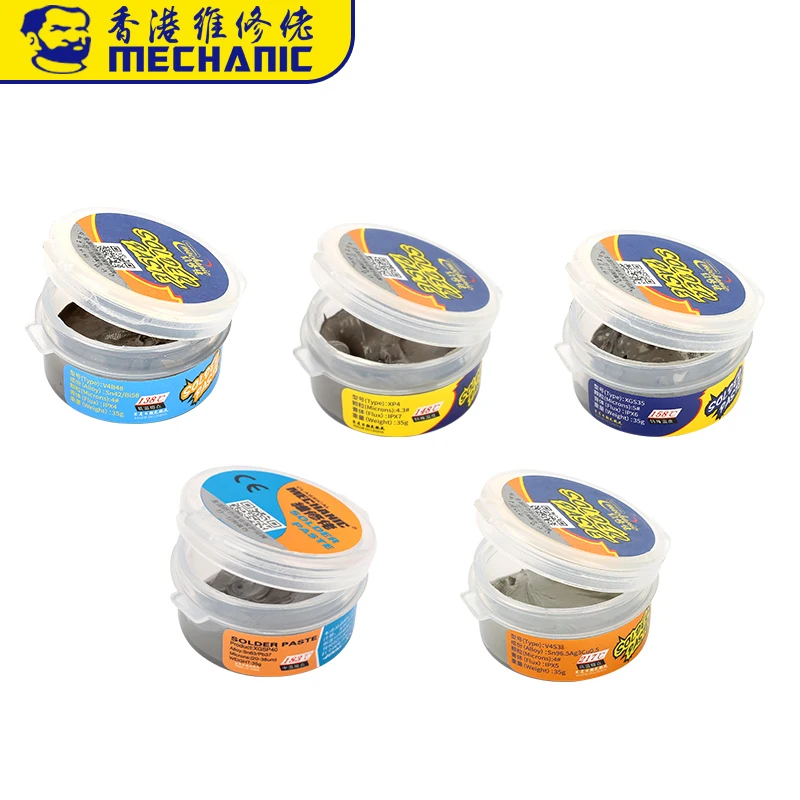Mechanic Leaded Lead-Free Solder Flux Paste Low/Medium/High Temperature Welding Soldering Tin Cream For PCB SMT BGA
Mechanic Leaded Lead-Free Solder Flux Paste Low/Medium/High Temperature Welding Soldering Tin Cream For PCB SMT BGA
