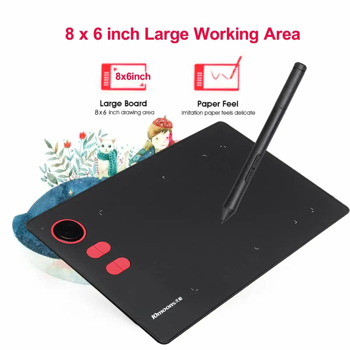 8X6" IPS HD Graphics Drawing Digital Tablet Monitor Pen Display Professional Digital Panel Graphics Drawing Tablet 8192 Levels
8X6" IPS HD Graphics Drawing Digital Tablet Monitor Pen Display Professional Digital Panel Graphics Drawing Tablet 8192 Levels
