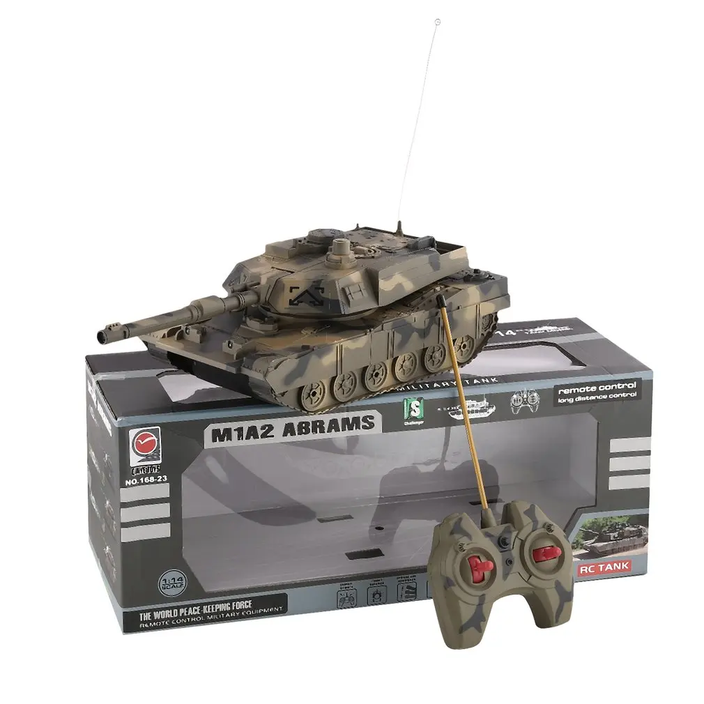 1:14 4CH Simulation RC Military Tank Turret Rotation Light & Music Remote Control Model Long Distance Control Kids Toy Gift
1:14 4CH Simulation RC Military Tank Turret Rotation Light & Music Remote Control Model Long Distance Control Kids Toy Gift