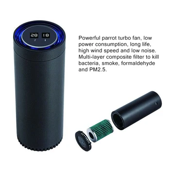 Air Purifier Fresh Air Purifier Cleaner Temperature Humidity Display for Car Air Anion Car
Air Purifier Fresh Air Purifier Cleaner Temperature Humidity Display for Car Air Anion Car