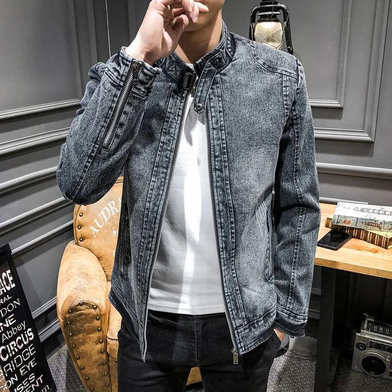 MEN'S Jacket Vintage Jeans Coat Youth Casual Jacket Men's Trend Korean-style Solid Color Slim Fit Men'S Wear-
MEN'S Jacket Vintage Jeans Coat Youth Casual Jacket Men's Trend Korean-style Solid Color Slim Fit Men'S Wear-