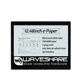 12.48inch E-Ink display module, 1304×984, black/white dual-color, SPI interface
12.48inch E-Ink display module, 1304×984, black/white dual-color, SPI interface