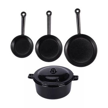 3Pcs 1/12 Scale Dollhouse Metal Frying Pans Cooking Pot Cookware with 1Pcs Miniature Kitchen Utensil Cookware Casserole Dish Ste
3Pcs 1/12 Scale Dollhouse Metal Frying Pans Cooking Pot Cookware with 1Pcs Miniature Kitchen Utensil Cookware Casserole Dish Ste