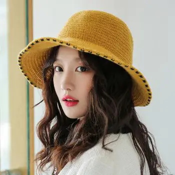 COKK Bucket Hat Winter Hats For Women Korean Fisherman Cap Knitted Hat Female Yellow Gorras Warm Fashion Casual Panama Cap Solid 
COKK Bucket Hat Winter Hats For Women Korean Fisherman Cap Knitted Hat Female Yellow Gorras Warm Fashion Casual Panama Cap Solid