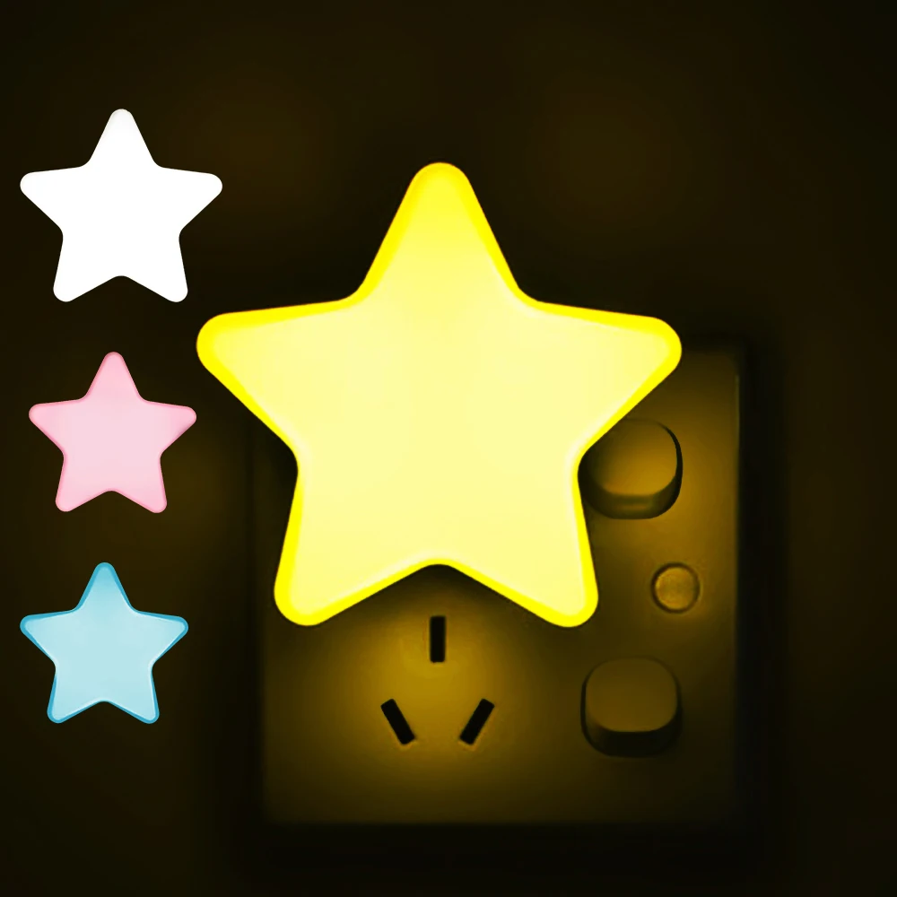 JUNEJOUR EU/US Plug Baby Lamp Sleeping Light Sensor Control Mini Star LED Night Light Socket For Children's Bedroom Bedside Lamp
JUNEJOUR EU/US Plug Baby Lamp Sleeping Light Sensor Control Mini Star LED Night Light Socket For Children's Bedroom Bedside Lamp