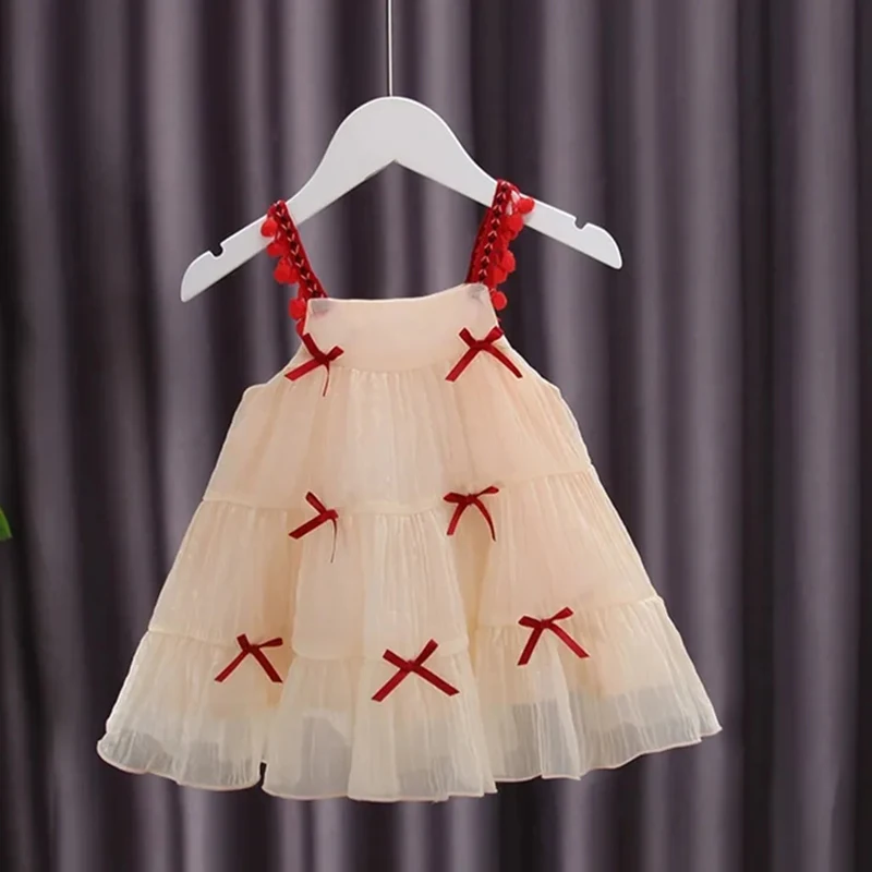 Baby Girls Summer Sling Dress Cute Bowknot Sleeveless Princess Dress Mesh Tulle Dresses for Toddler Girls Party Dress Clothes
Baby Girls Summer Sling Dress Cute Bowknot Sleeveless Princess Dress Mesh Tulle Dresses for Toddler Girls Party Dress Clothes