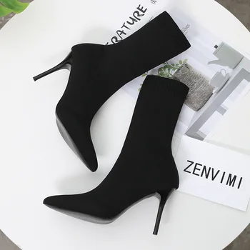 2020 European and American socks, knitted boots, stiletto boots, ladies, high heels, shoes and pointed boots, ladies fashion
2020 European and American socks, knitted boots, stiletto boots, ladies, high heels, shoes and pointed boots, ladies fashion