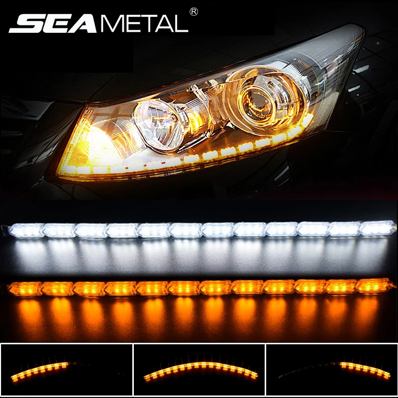 12V DRL Car Daytime Running Lights Waterproof Flexible LED Strip Line Auto Day Light Turn Signal Driving Flash Lamp Accessories
12V DRL Car Daytime Running Lights Waterproof Flexible LED Strip Line Auto Day Light Turn Signal Driving Flash Lamp Accessories