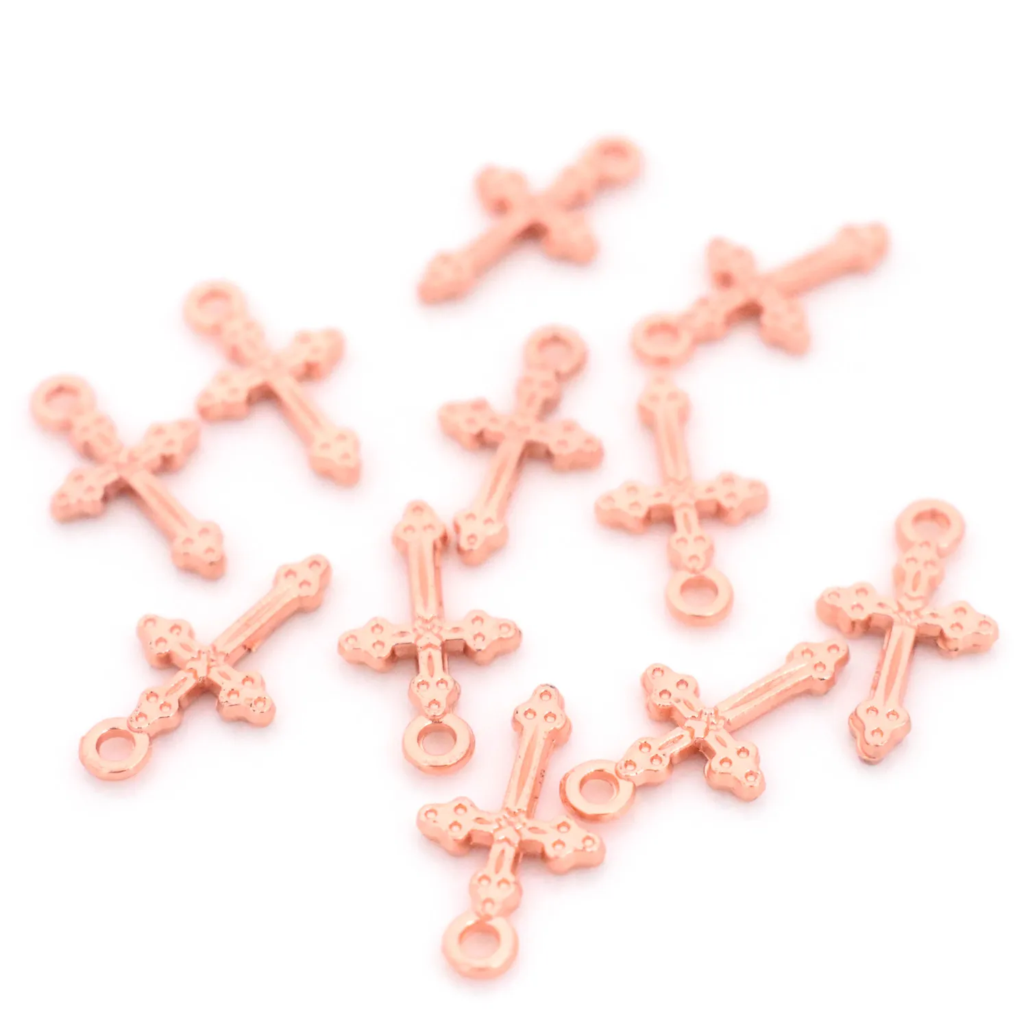 30pcs 21x11x2mm Rose Gold Color Plated Alloy Crosses Charms Pendant For Making Handmade Bracelet Necklace,Jewelry Accessories
30pcs 21x11x2mm Rose Gold Color Plated Alloy Crosses Charms Pendant For Making Handmade Bracelet Necklace,Jewelry Accessories