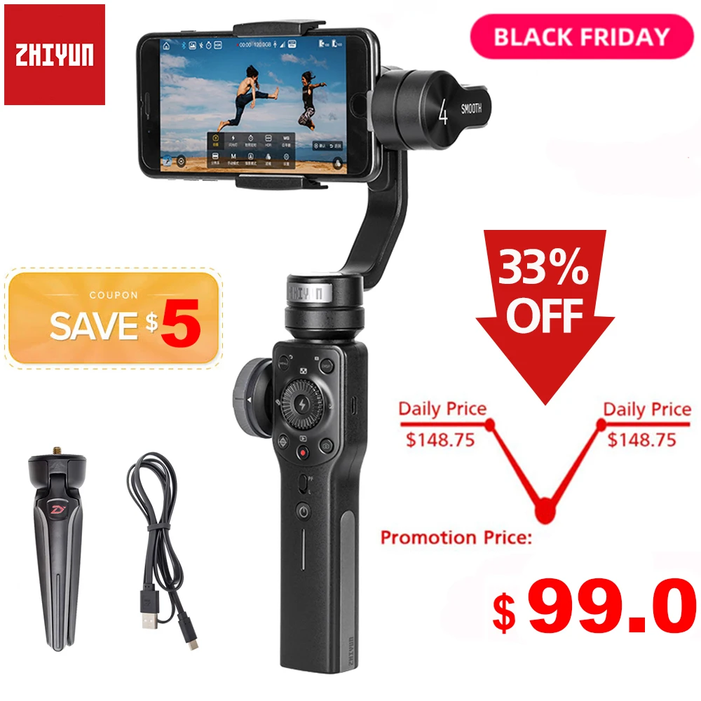 Presell Zhiyun SMOOTH Q Handheld 3-Axis Gimbal Portable Stabilizer with Selfie Light for Smartphone Vertical Shooting Panorama
Presell Zhiyun SMOOTH Q Handheld 3-Axis Gimbal Portable Stabilizer with Selfie Light for Smartphone Vertical Shooting Panorama