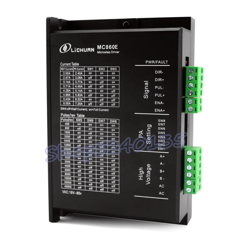 MC860E 2-фазный Гибридный Драйвер шагового двигателя NEMA34 DSP AC/DC48V Замена DM860
MC860E 2-фазный Гибридный Драйвер шагового двигателя NEMA34 DSP AC/DC48V Замена DM860