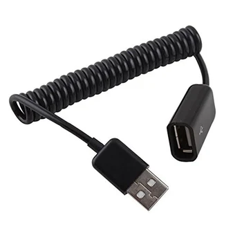 Spiral Coiled USB A male to A female adapter adaptor Cable 1M 3FT
Spiral Coiled USB A male to A female adapter adaptor Cable 1M 3FT