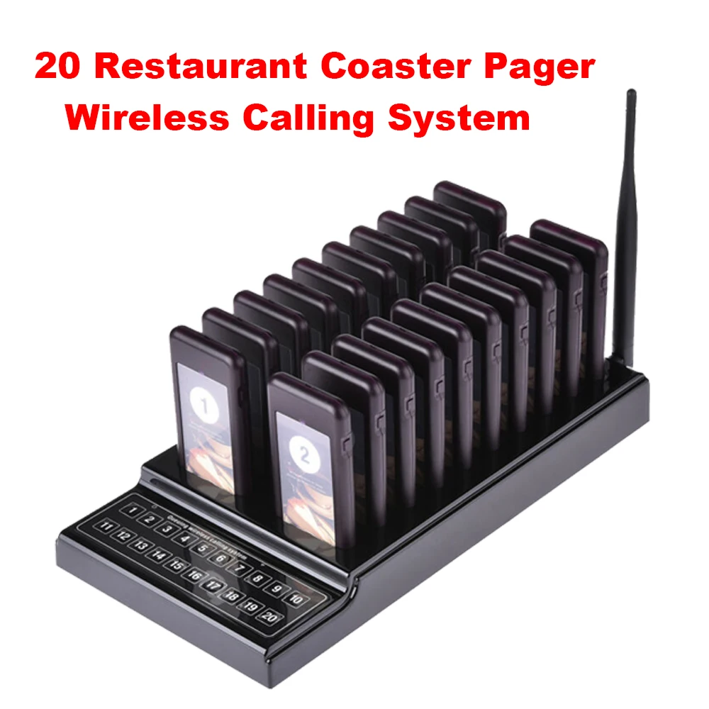 Restaurant Pager 20 Channel Wireless Calling System with 20 Receivers Waiter Guest Queue Calling Pager restaurante EU US AU UK
Restaurant Pager 20 Channel Wireless Calling System with 20 Receivers Waiter Guest Queue Calling Pager restaurante EU US AU UK