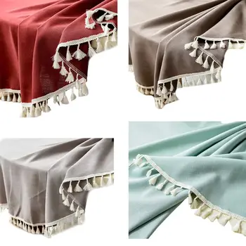 Tassel Round Tablecloth Plain Solid Color Dust-Proof Water Resistant Table Cover 449C
Tassel Round Tablecloth Plain Solid Color Dust-Proof Water Resistant Table Cover 449C