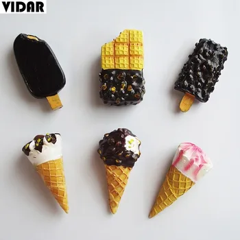 VIDAR Dessert Ice Cream Food Resin Refrigerator Magnets Creative Three-dimensional Magnets Cartoon Message Board Whiteboard