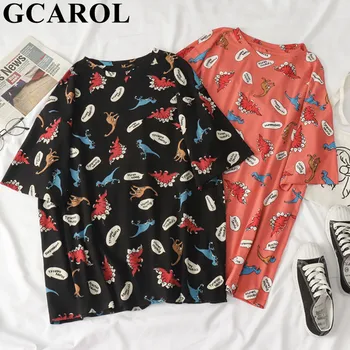 GCAROL Women Animal Cartoon Harajuku T-shirt Muti-printing Drop Shoulder Long Tees Oversized Cute Graphic Tops Aesthetic Clothes
GCAROL Women Animal Cartoon Harajuku T-shirt Muti-printing Drop Shoulder Long Tees Oversized Cute Graphic Tops Aesthetic Clothes
