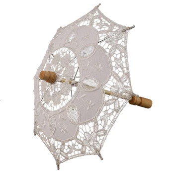 12 Inch Mini Vintage Wood Embroidery Cotton Lace Parasol Umbrella Wedding Umbrella So Small for Wedding Gift Photo Props Kids Gi 
12 Inch Mini Vintage Wood Embroidery Cotton Lace Parasol Umbrella Wedding Umbrella So Small for Wedding Gift Photo Props Kids Gi
