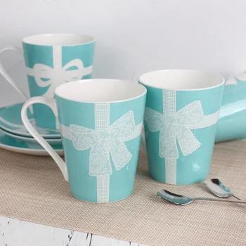 Blue White Lace Bow Mug Ceramic Milk Coffee Cups Adult Drink Cup with Hand Crip Gifts Home Decor Wedding Gitfts NEW 2020 
Blue White Lace Bow Mug Ceramic Milk Coffee Cups Adult Drink Cup with Hand Crip Gifts Home Decor Wedding Gitfts NEW 2020