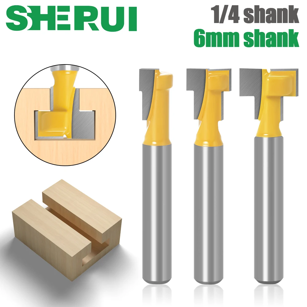 3pcs 1/4" 6mm Shank T-Slot Cutter Router Bit Set Hex Bolt Key Hole Bits T Slotting Milling Cutter for Wood Woodworking
3pcs 1/4" 6mm Shank T-Slot Cutter Router Bit Set Hex Bolt Key Hole Bits T Slotting Milling Cutter for Wood Woodworking