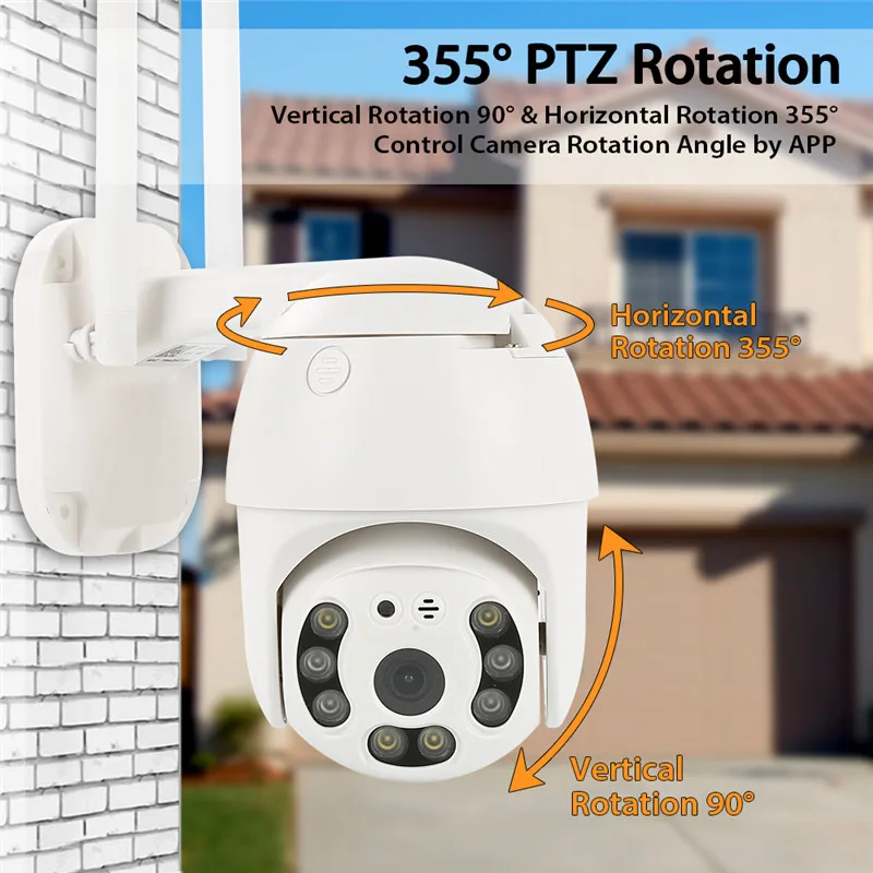 1080P IR Wifi Camera IP Camera Motion Detect Auto-Tracking PTZ 4X Zoom 2-way Audio P2P CCTV Camera Security Outdoor Dome Cam
1080P IR Wifi Camera IP Camera Motion Detect Auto-Tracking PTZ 4X Zoom 2-way Audio P2P CCTV Camera Security Outdoor Dome Cam