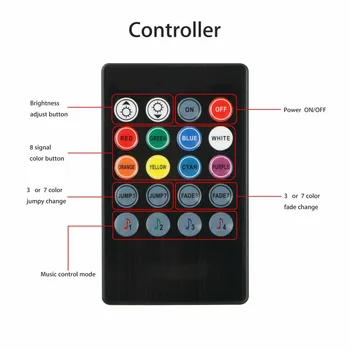RGB LED Strip Under Car Light Tube Underglow Underbody System Neon Light Kit Remote Control Chassis Ambient Lamp
RGB LED Strip Under Car Light Tube Underglow Underbody System Neon Light Kit Remote Control Chassis Ambient Lamp