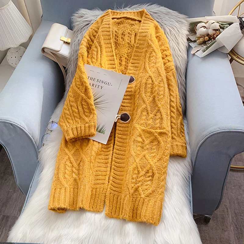 2020 Long Cardigan Women Sweater Autumn Winter Long Sleeve Knitted Sweater Jacket Loose Ladies Jacket Cardigans Blue Red
2020 Long Cardigan Women Sweater Autumn Winter Long Sleeve Knitted Sweater Jacket Loose Ladies Jacket Cardigans Blue Red