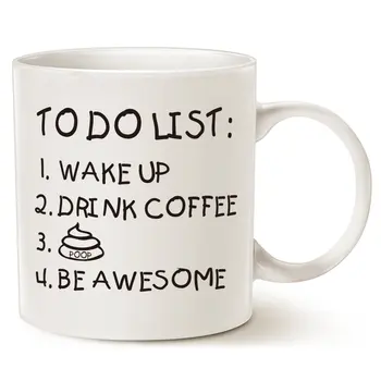 Friend Christmas Gifts, To Do List Wake Up Drink Coffee P Be Awesome Cute Motivational Cup, White 11 Oz
Friend Christmas Gifts, To Do List Wake Up Drink Coffee P Be Awesome Cute Motivational Cup, White 11 Oz