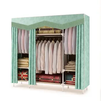 Wardrobe simple cloth wardrobe steel pipe bold reinforced simple wardrobe thickened Oxford cloth home wardrobe
Wardrobe simple cloth wardrobe steel pipe bold reinforced simple wardrobe thickened Oxford cloth home wardrobe