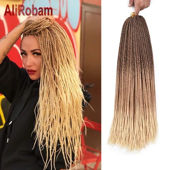 AliRobam 24 inch Colorful Senegalese Twist Crochet Hair Ombre Color High Temperature Synthetic Hair Extensions 30 Strands/pack
AliRobam 24 inch Colorful Senegalese Twist Crochet Hair Ombre Color High Temperature Synthetic Hair Extensions 30 Strands/pack