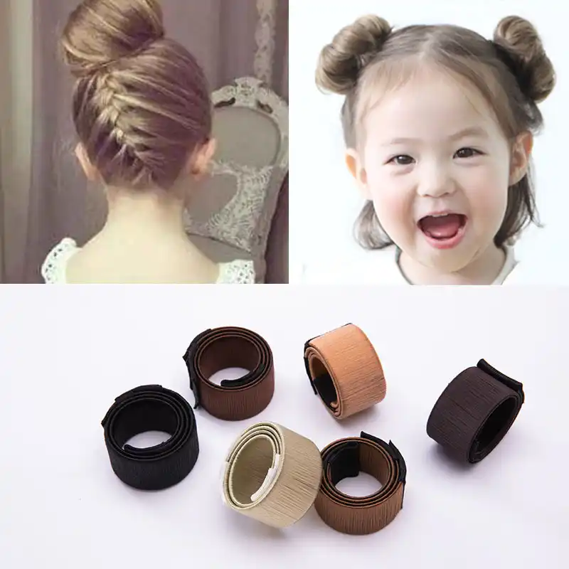 Cute Children Wig Donut Synthetic Magic Hair Bun Maker Hair Style