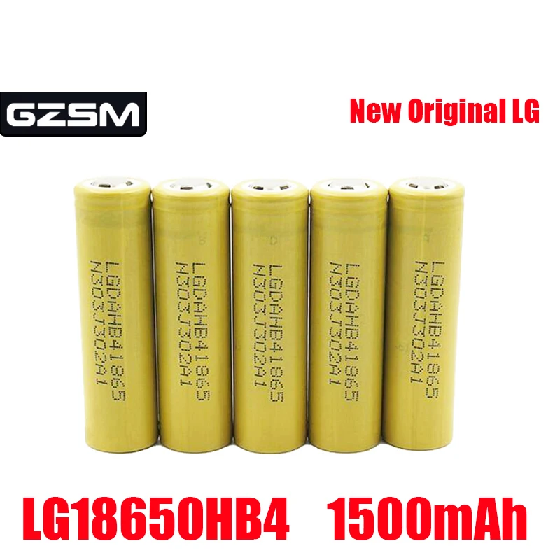 GZSM 18650 battery For LG LG18650HB4 rechargeable battery 1500mAh 3.7V 30A For powerbank battery
GZSM 18650 battery For LG LG18650HB4 rechargeable battery 1500mAh 3.7V 30A For powerbank battery