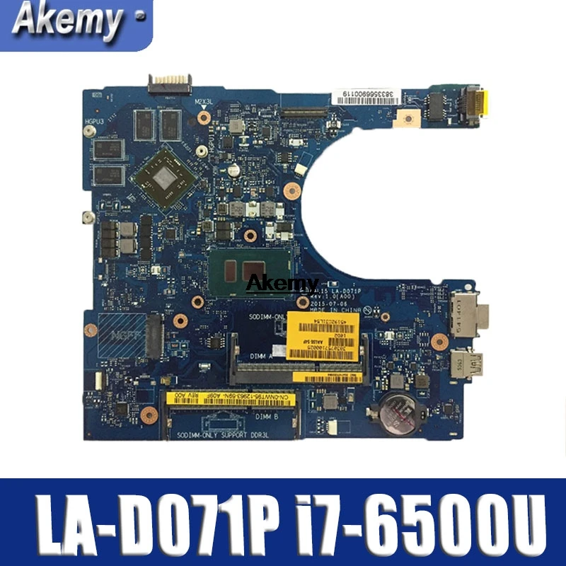 CN-F1J0W Mainboard For Dell Inspiron 15 5559 17 5759 With I7-6500U Cpu Laptop Motherboard F1J0W 0F1J0W Aal15 LA-D071P
CN-F1J0W Mainboard For Dell Inspiron 15 5559 17 5759 With I7-6500U Cpu Laptop Motherboard F1J0W 0F1J0W Aal15 LA-D071P
