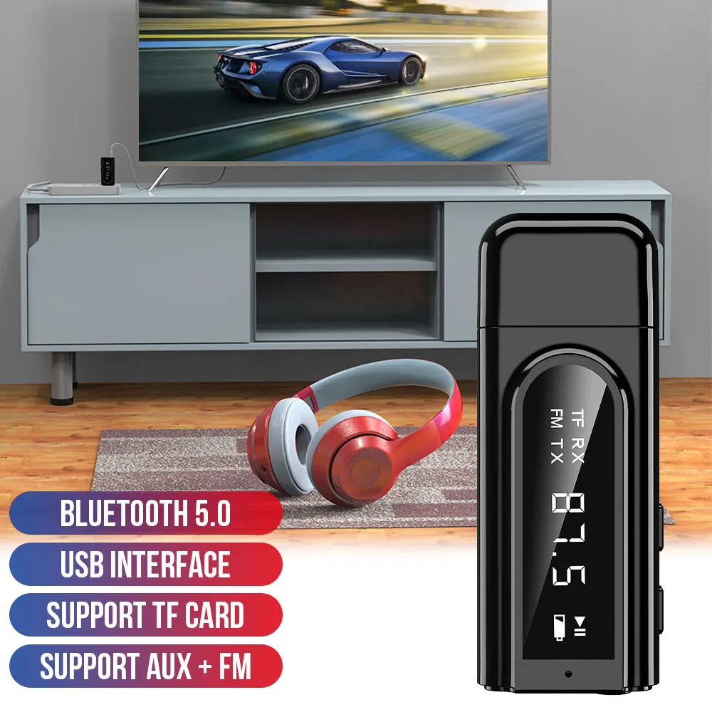 VANJEWUniversal FM Transmitter Speaker Radio Car LED Display Bluetooth Receiver AUX Handsfree TF Card MP3 Player Adapter
VANJEWUniversal FM Transmitter Speaker Radio Car LED Display Bluetooth Receiver AUX Handsfree TF Card MP3 Player Adapter