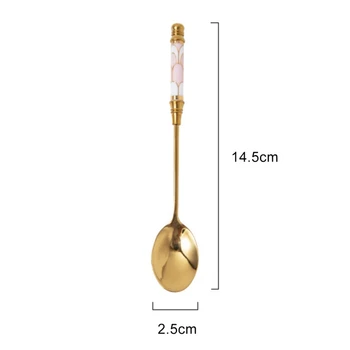 Chic Stainless Steel Spoon Ceramic Handle Ice Cream Fruit Coffee Stirring Spoons Teaspoon Dessert Cake Honey Spoon Tableware
Chic Stainless Steel Spoon Ceramic Handle Ice Cream Fruit Coffee Stirring Spoons Teaspoon Dessert Cake Honey Spoon Tableware