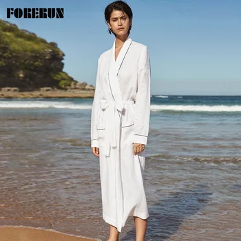 FORERUN Beach Cover Up Women White Wrap Dress Long Kimono Cardigan Summer Swim Suit Cover-ups Beachwear Pareos De Playa Mujer
FORERUN Beach Cover Up Women White Wrap Dress Long Kimono Cardigan Summer Swim Suit Cover-ups Beachwear Pareos De Playa Mujer
