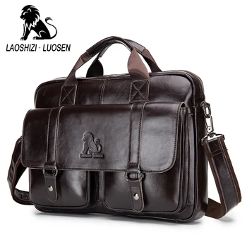 LAOSHIZI Fashion Cowhide Leather Men Briefcase 14 Inch Laptop Computer Bag Fashion Business Men Casual Messenger Bag Men Handbag
LAOSHIZI Fashion Cowhide Leather Men Briefcase 14 Inch Laptop Computer Bag Fashion Business Men Casual Messenger Bag Men Handbag