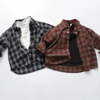 2020 Children's Fall Shirt Boys Girls Lapel Check Cardigan Long Sleeve Top 
2020 Children's Fall Shirt Boys Girls Lapel Check Cardigan Long Sleeve Top