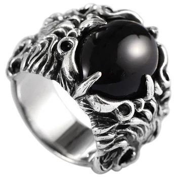 100% Real 925 sterling silver dragon head style ring with agate stone vintage Thai silver punk rock jewelry for Men
100% Real 925 sterling silver dragon head style ring with agate stone vintage Thai silver punk rock jewelry for Men