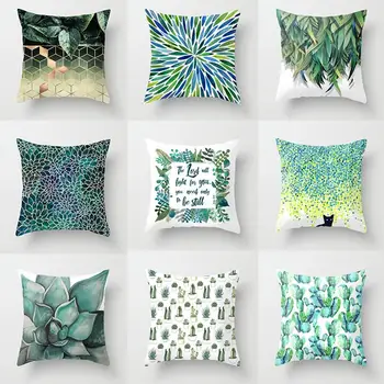18" Geometric Green Plant Pillow Case Sofa Polyester Cushion Cover Home Office Simple Modern Home Decoration Pillowcase
18" Geometric Green Plant Pillow Case Sofa Polyester Cushion Cover Home Office Simple Modern Home Decoration Pillowcase