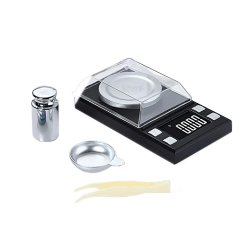 Digital Milligram Jewelry Scale High Precision Portable Multifunction Lab Reload Gold Scales with Calibration Tare Weights Black
Digital Milligram Jewelry Scale High Precision Portable Multifunction Lab Reload Gold Scales with Calibration Tare Weights Black
