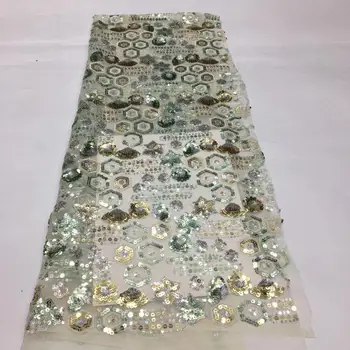 Latest African Lace Fabric 2020 High Quality French Lace With Sequins Nigerian Lace Fabrics For Wedding Dress 5 Yards
Latest African Lace Fabric 2020 High Quality French Lace With Sequins Nigerian Lace Fabrics For Wedding Dress 5 Yards
