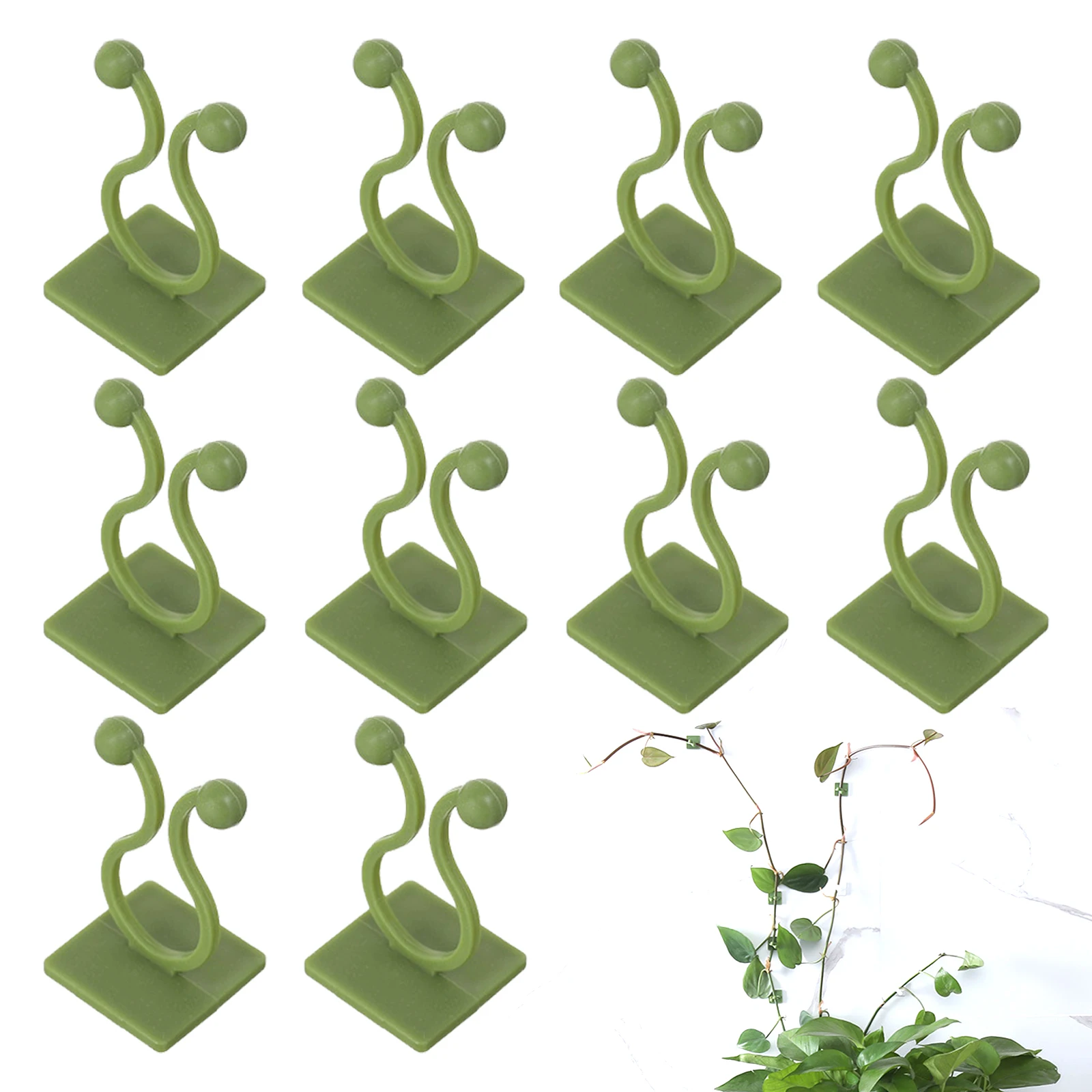 10pcs Plant Climbing Wall Fixture Clips Green Invisible Vines Self Adhesive Sticky Hook Fixer Support Holder Home Decoration
10pcs Plant Climbing Wall Fixture Clips Green Invisible Vines Self Adhesive Sticky Hook Fixer Support Holder Home Decoration