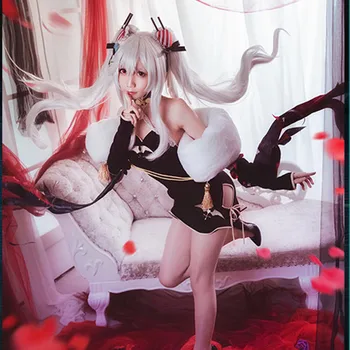 Azur Lane Vampire Cosplay Costume Black Cheongsam Suit Dress Female Halloween Costumes for Women Christmas Fancy Party Events
Azur Lane Vampire Cosplay Costume Black Cheongsam Suit Dress Female Halloween Costumes for Women Christmas Fancy Party Events