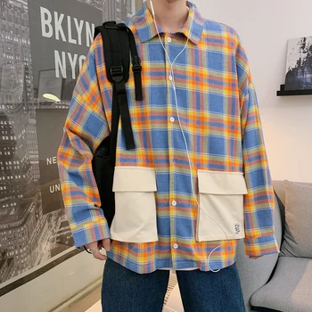 2019 Men's Long Sleeve Hawaiian Shirt Shirt Lattice Loose Coat French Cuff Mens Fashion Shirts Clothing Camisa Masculina M-5XL
2019 Men's Long Sleeve Hawaiian Shirt Shirt Lattice Loose Coat French Cuff Mens Fashion Shirts Clothing Camisa Masculina M-5XL