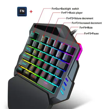 One-Handed Keyboard Mini Portable Colorful Backlit One Hand Mechanical Wired Gaming Keyboard
One-Handed Keyboard Mini Portable Colorful Backlit One Hand Mechanical Wired Gaming Keyboard