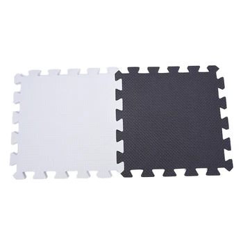 New 10 Piece Eva Foam Puzzle Exercise Mat Interlocking Floor Tiles -- White and Black
New 10 Piece Eva Foam Puzzle Exercise Mat Interlocking Floor Tiles -- White and Black